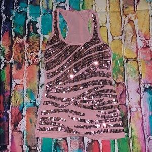 Wildcat Pink Sequins top